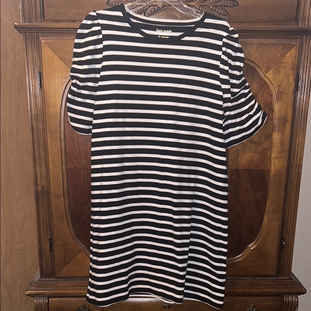 Kate Spade Black and White Striped Dress